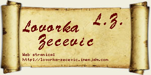 Lovorka Zečević vizit kartica